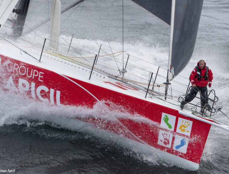 Damien Seguin skipper du bateau Apicil