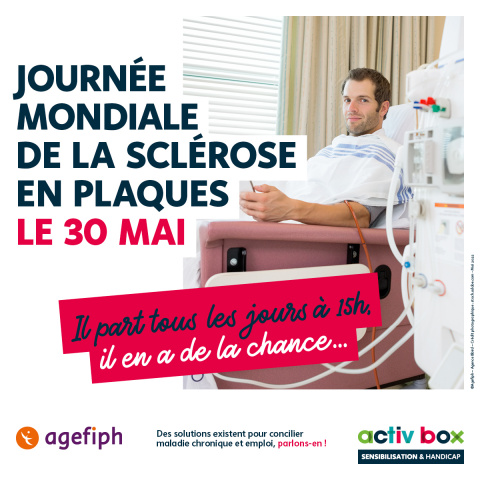 Journée mondiale de la sclérose en plaque le 30 mai Il part tous les jours à 15h, il en a de la chance !