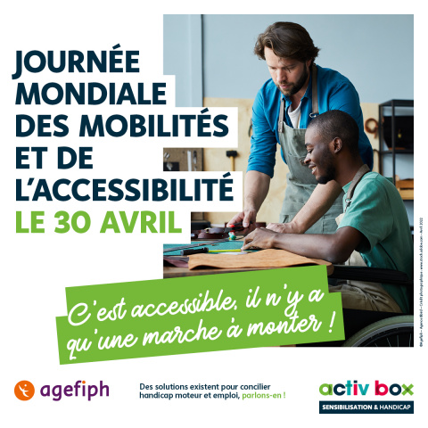 Journée mondiale des mobilités et de l'accessibilité le 30 avril C'est accessible, il n'y a qu'une marche à monter !