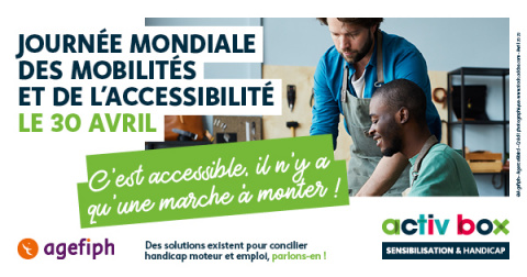Journée mondiale des mobilités et de l'accessibilité le 30 avril C'est accessible, il n'y a qu'une marche à monter !