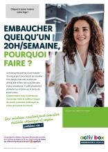 EMBAUCHER QUELQU’UN 20H/SEMAINE, POURQUOI FAIRE ? Une personne atteinte d’une maladie chronique peut avoir besoin de travailler à mi-temps, mais cela ne veut pas dire qu’elle ne fera rien ou qu’elle sera moins compétente ! Il suffit simplement d’adapter les missions sur le temps de travail prévu. Communiquer avec la personne concernée reste le meilleur moyen de savoir comment aménager au mieux son poste de travail.